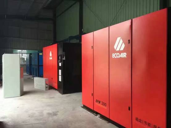 建材公司永磁變頻兩級(jí)壓縮螺桿空壓機(jī)